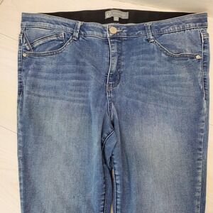 Wit & Wisdom Womens 18P Mid Rise Straight Leg Jeans Blue‎ Wash Stretch Comfort